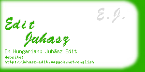 edit juhasz business card