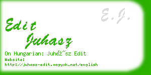 edit juhasz business card